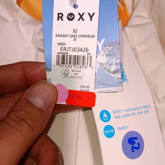 Womens roxy radiant lines overhead snow coat size sx - Picture 6 of 9